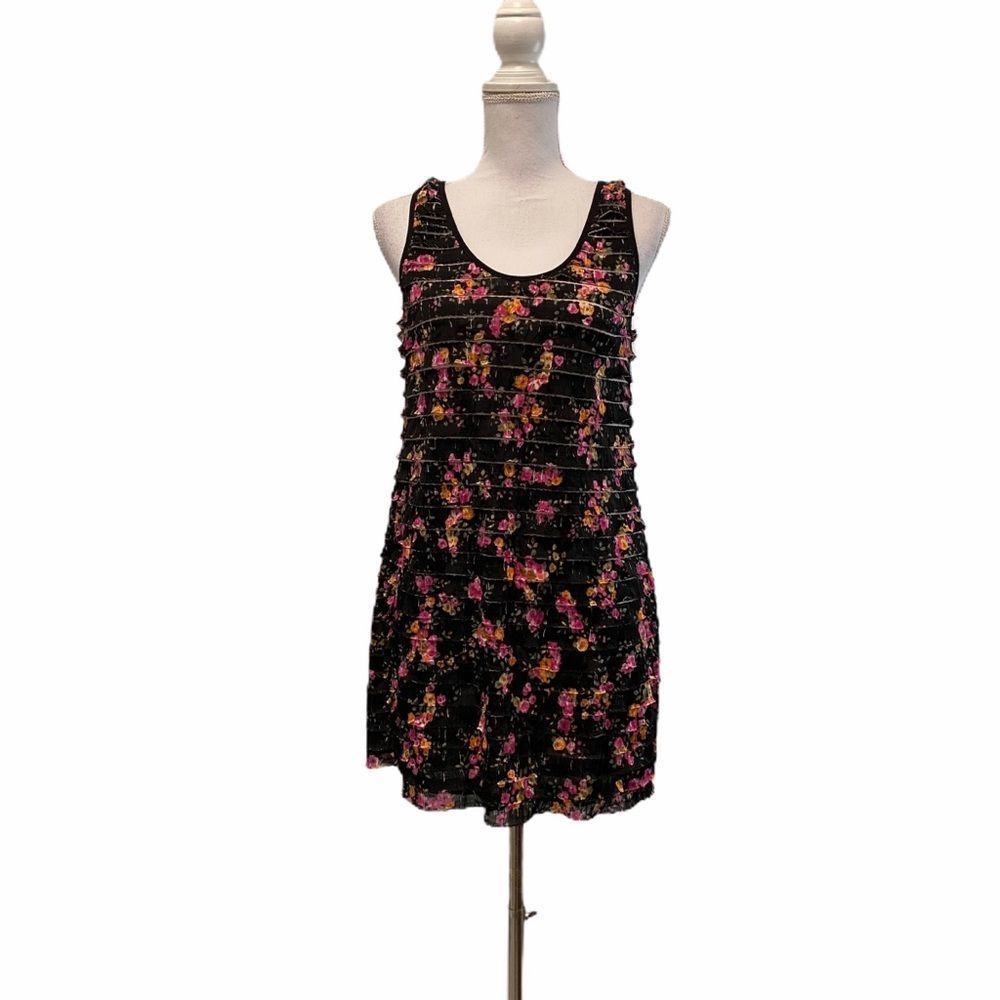 Free People Layer Sleeveless Floral Mini Dress